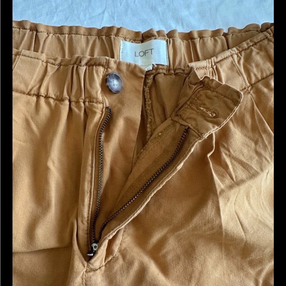 LOFT burnt orange  Casual Shorts elastic waist size Medium fits like Large - Picture 7 of 9